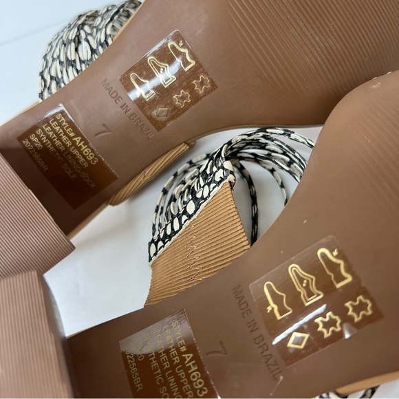 Madewell Meg Sandal Snake Embossed Leather Size 7 - Picture 7 of 7